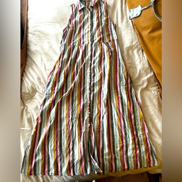 Fat Face Stripped Cotton Dress US Size 6 - Picture 1 of 3